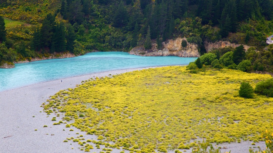 Rakaia Gorge showing tranquil scenes and a river or creek