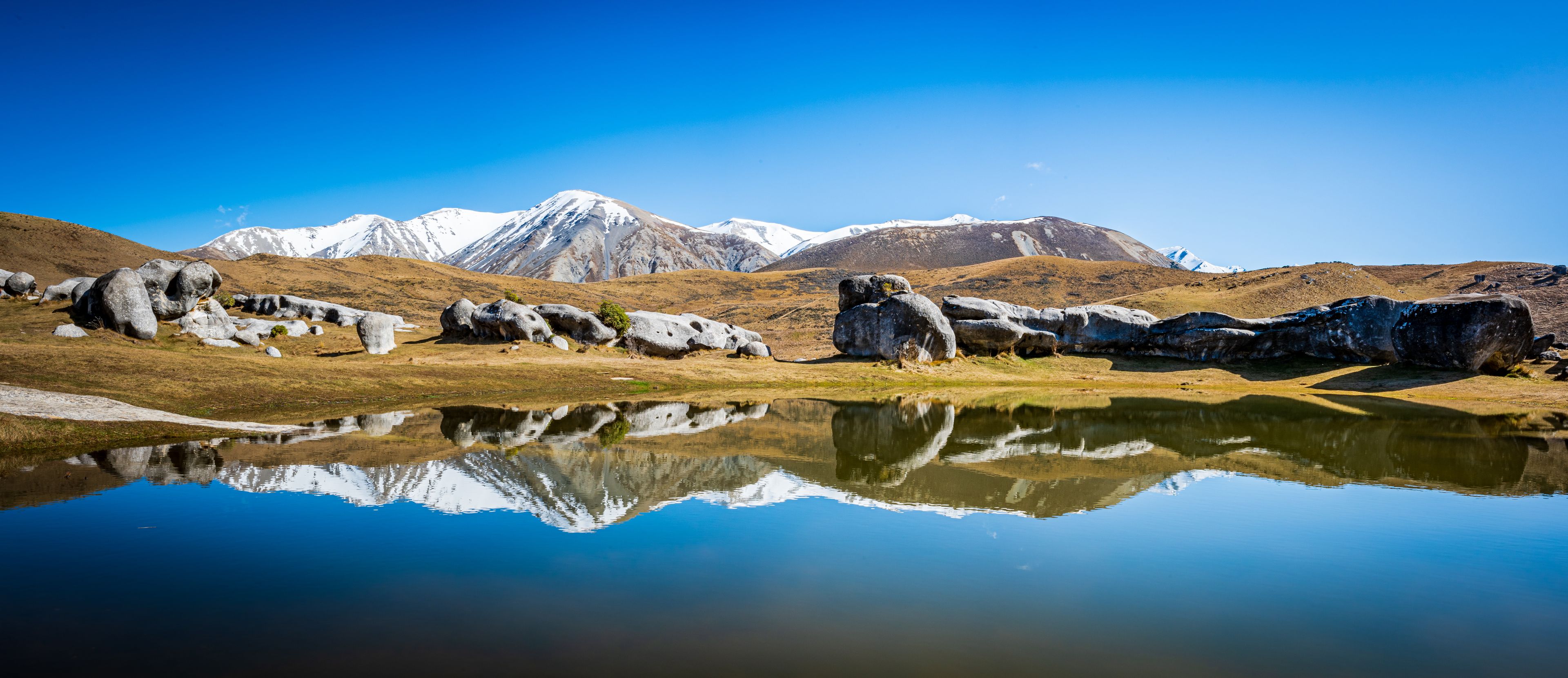 Panoramic view in Castle Hills, New Zealand