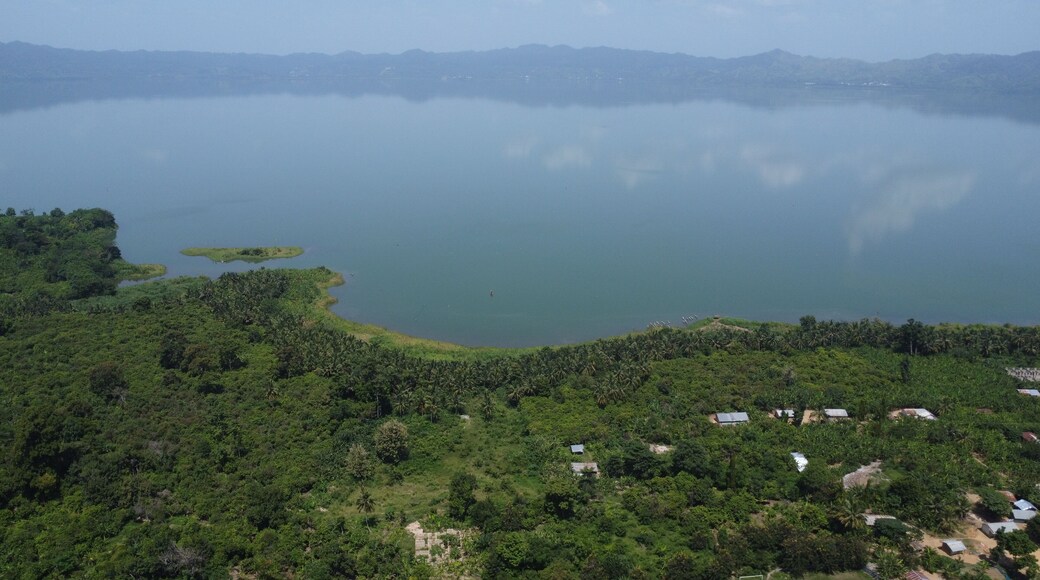 Scenic View of Lake Bosomtwe Surrounded by Lush Forest, Ghana