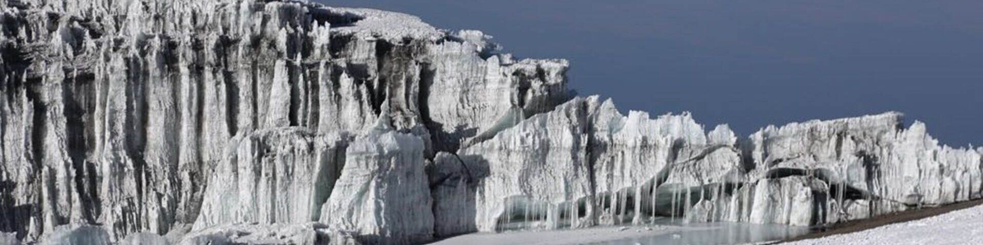 A good view of remaining glacier in the top of highest mountain in Africa Mount Kilimanjaro a thousands of clients seek to climb it in a year ,why not you be among of them ,choose African Love Birds Adventure for the trek.