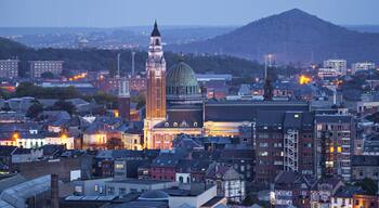 Aerial view on the centre of Charleroi, Belgium
