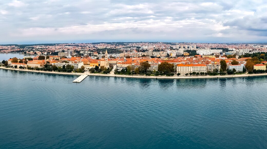 Panorama of the town of Zadar, Dalmatia region, Croatia seaside view