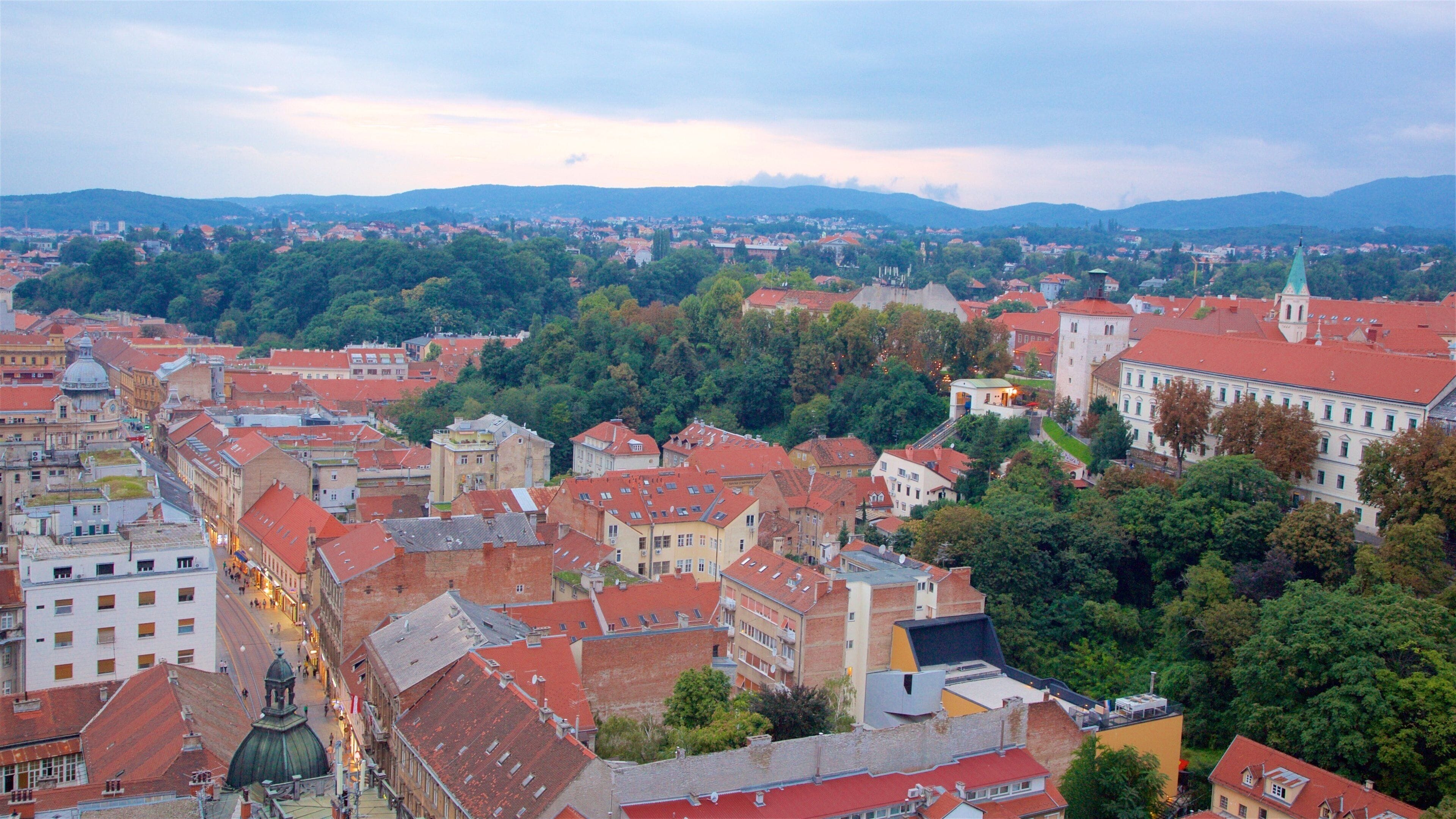 Condado de Zagreb ofreciendo una ciudad