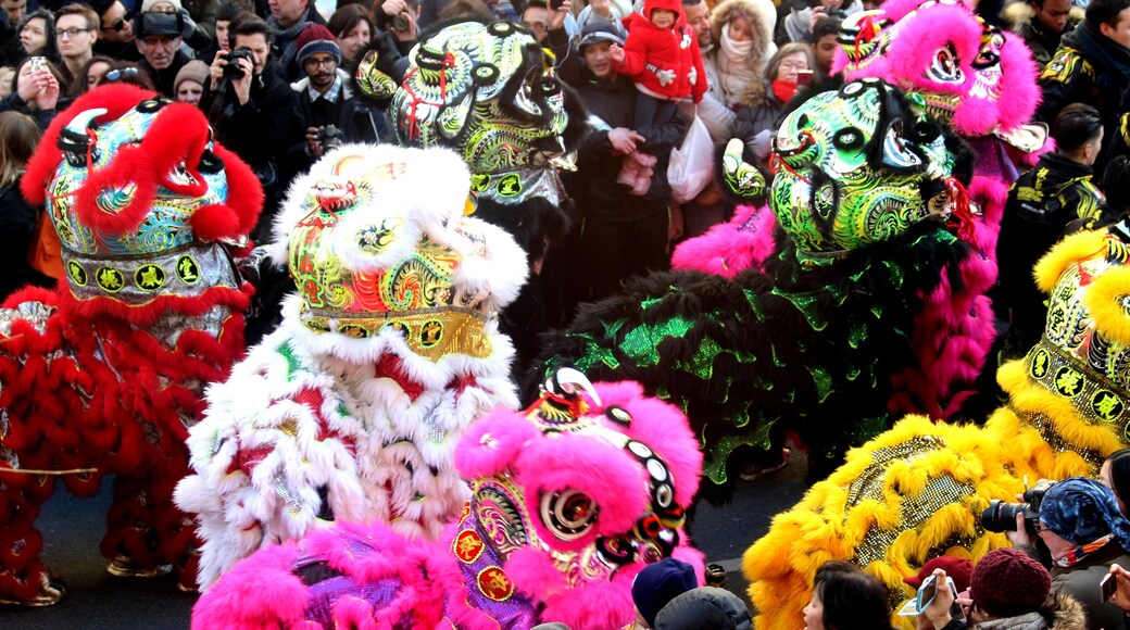 Group of Lions Chinese New Year 2018 in Paris.