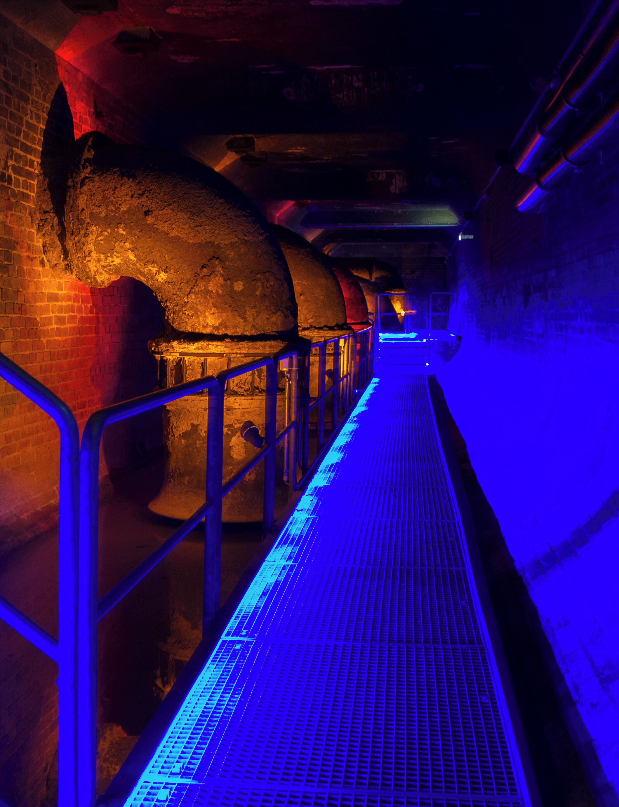 Hauptpumpwerk I, Pumpensumpf im Maschinenhaus in Bremen, Bayernstraße 129