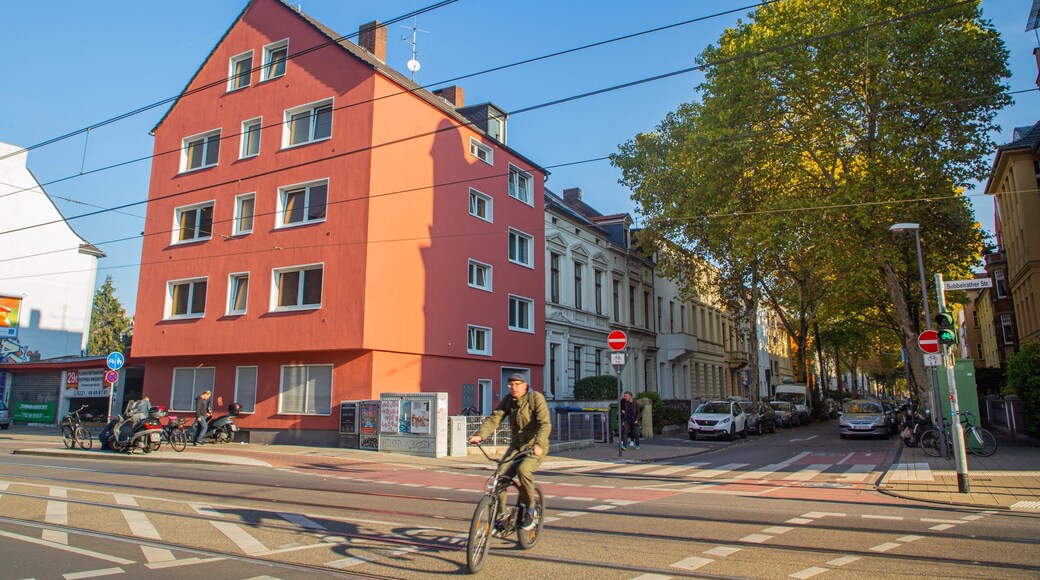 Cologne showing road cycling as well as an individual male