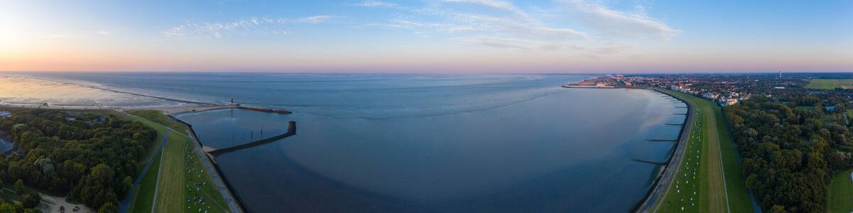 Landscape of the Grimmershoerner Bay by Cuxhaven