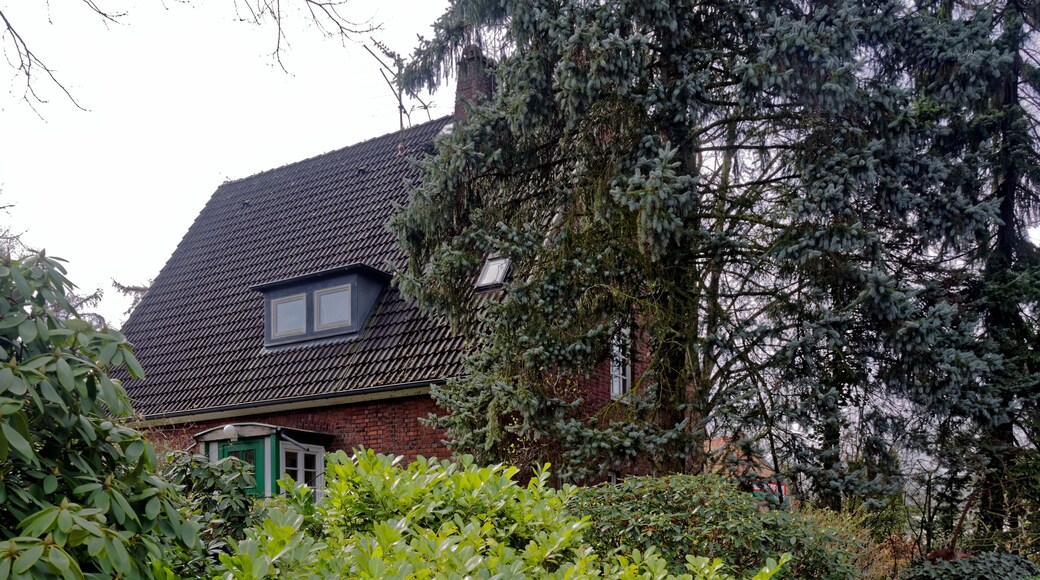 This is a photograph of an architectural monument. It is on the list of cultural monuments of Hamburg, no. 16102