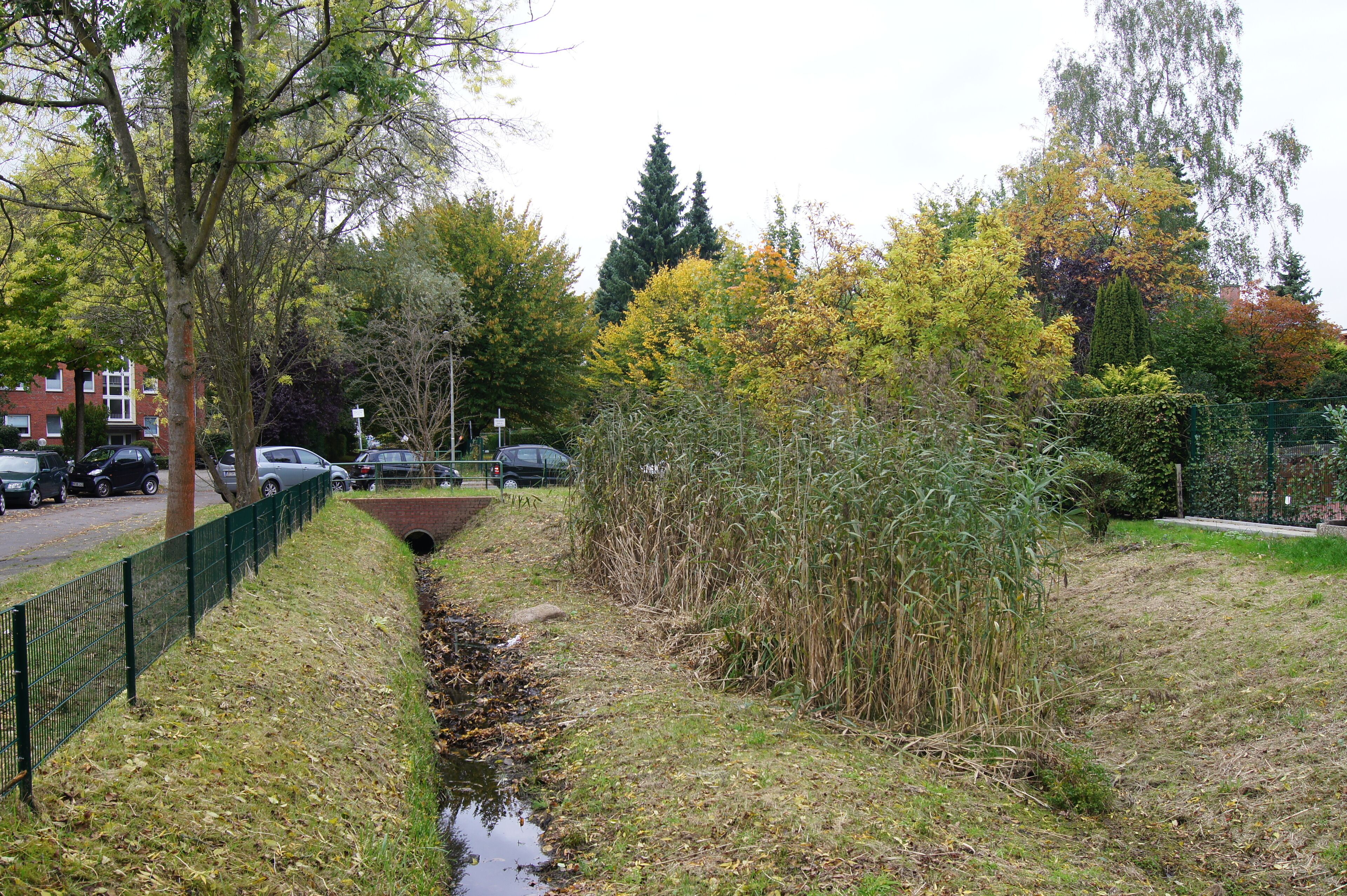 Hamburg (Niendorf), Germany: Hainholzgraben at the Niendörper Hööch
