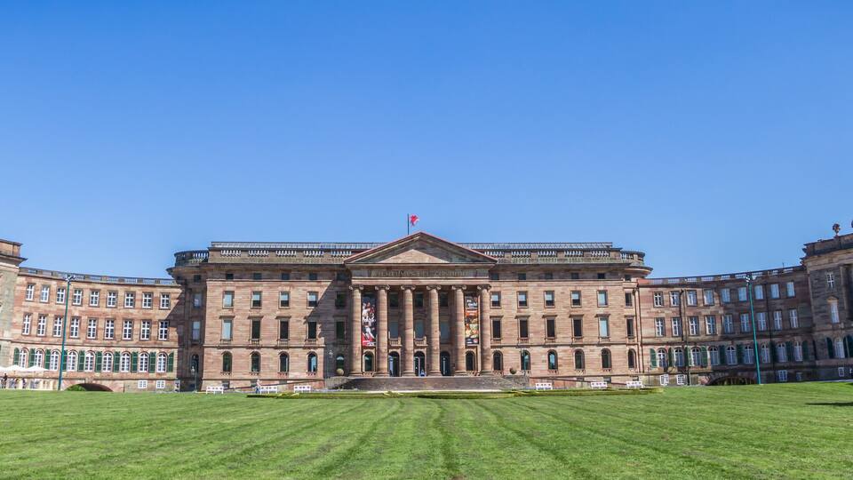 Panorama of the Wilhelmshohe castle in Kassel, Germany