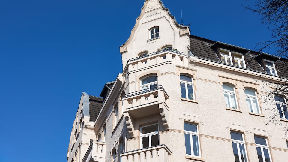 Hausfassade in Kassel, Deutschland