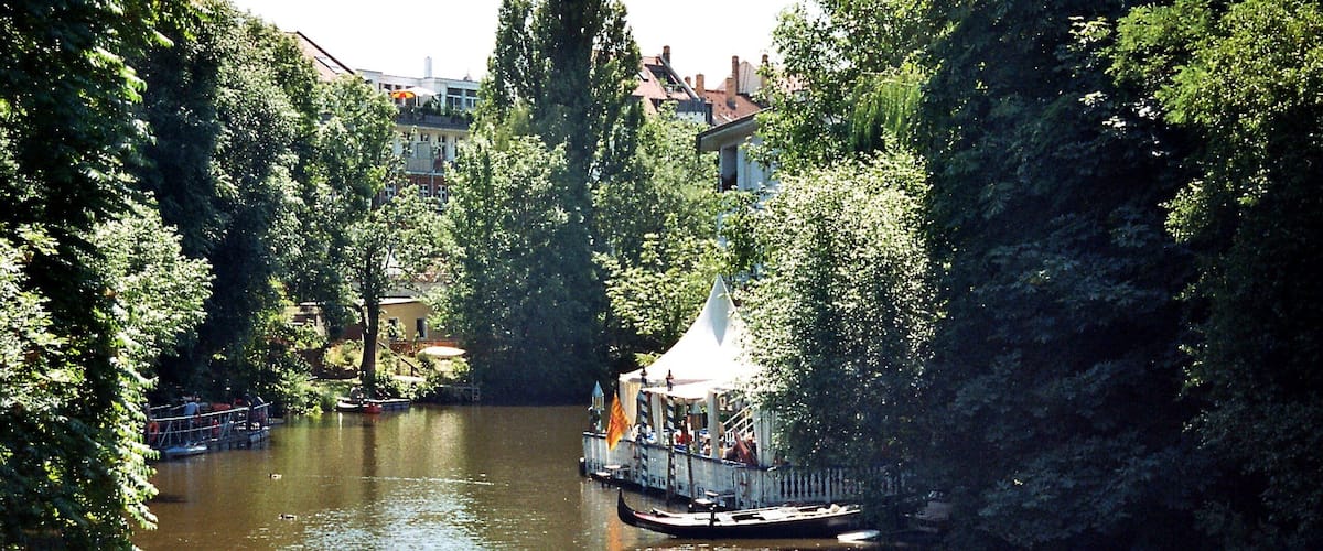 Leipzig, view from the Könneritz bridge to southwest