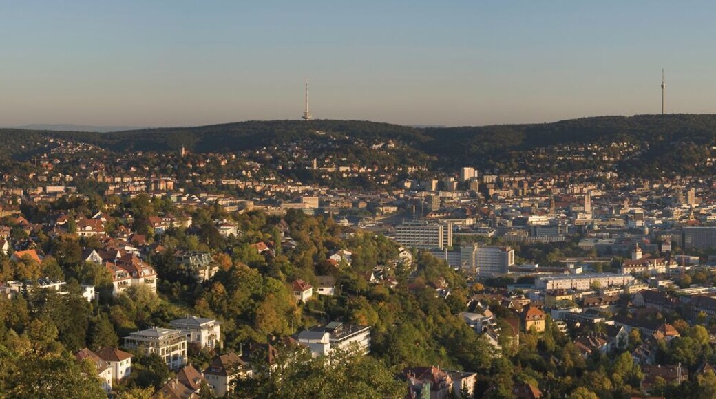 View from the Bismarck Tower, Stuttgart, Germany. Stitched from 7 images using Adobe PhotoMerge.