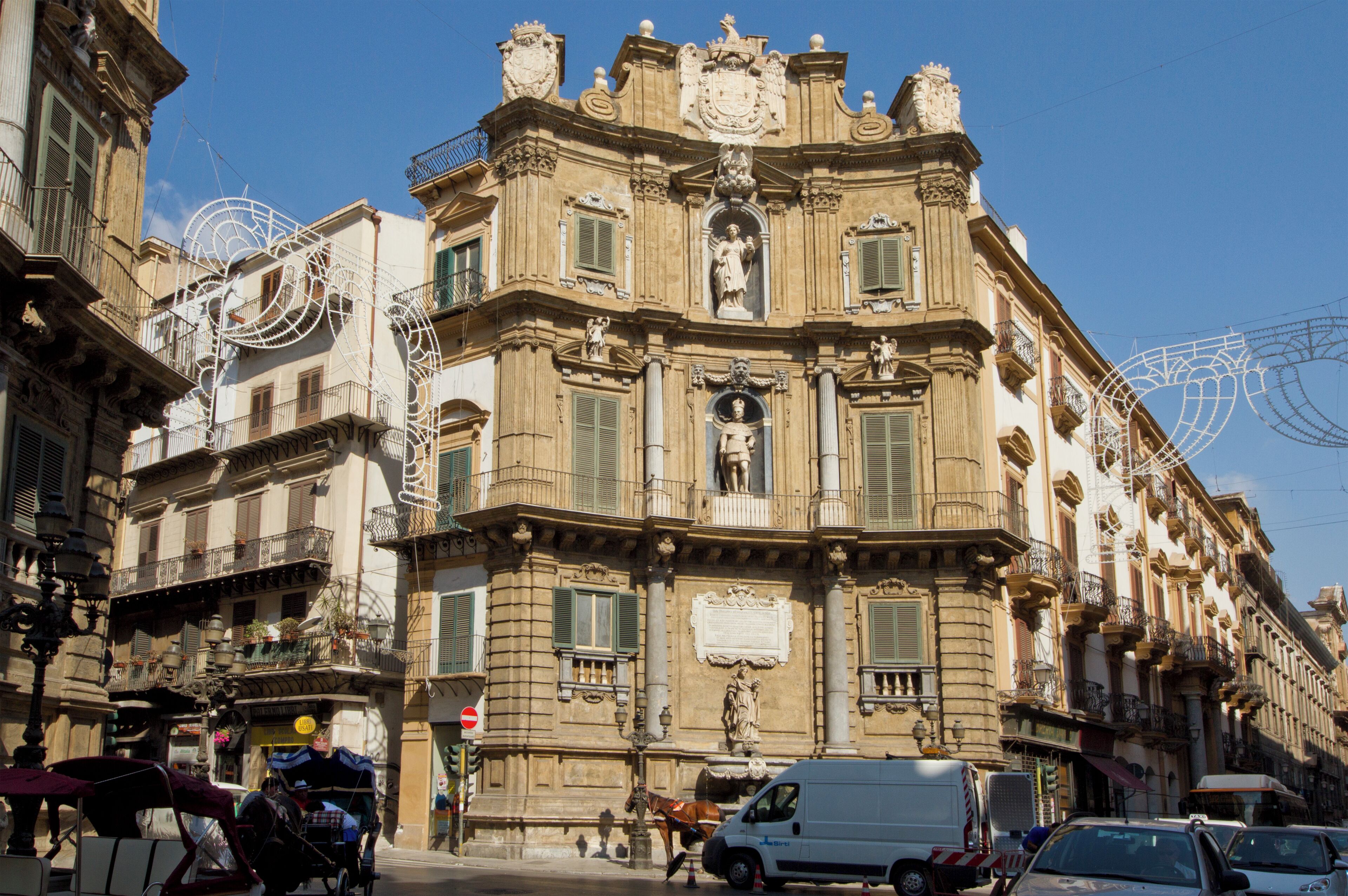 Quattro Canti, s. XVII, Castellammare, Palermo, Sicily, Italy