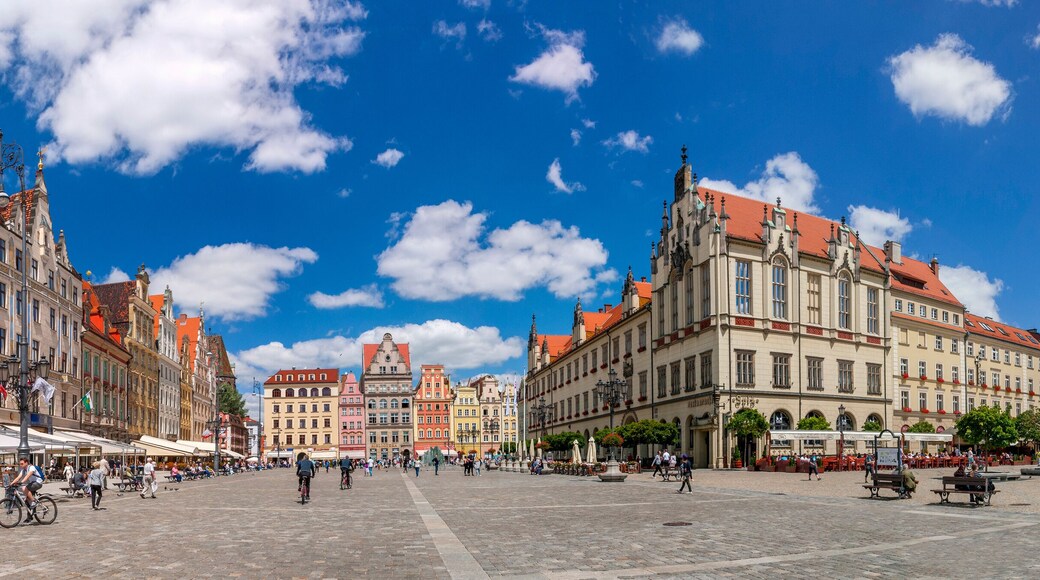 Market square in Wrocław, Lower Silesian Voivodeship, Poland