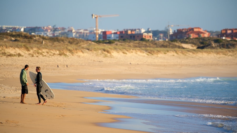 Supertubos Beach showing general coastal views, a beach and a coastal town