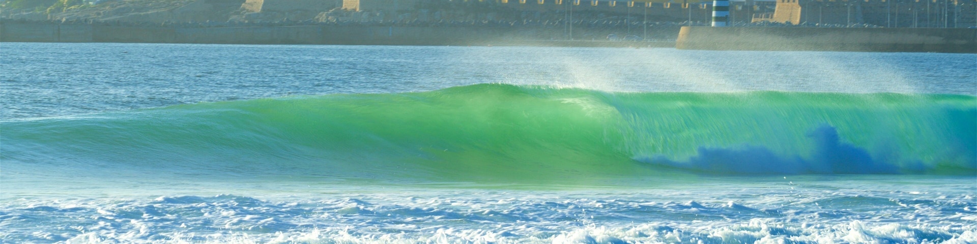 Supertubos Beach which includes surf, general coastal views and a coastal town