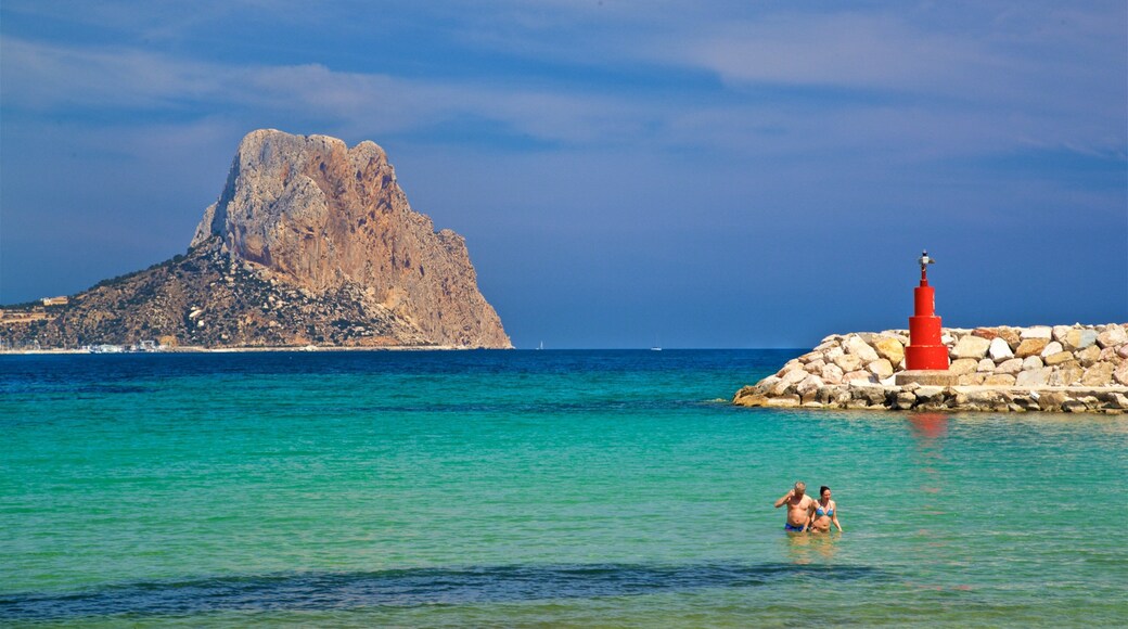Puerto Blanco Beach which includes mountains, general coastal views and swimming