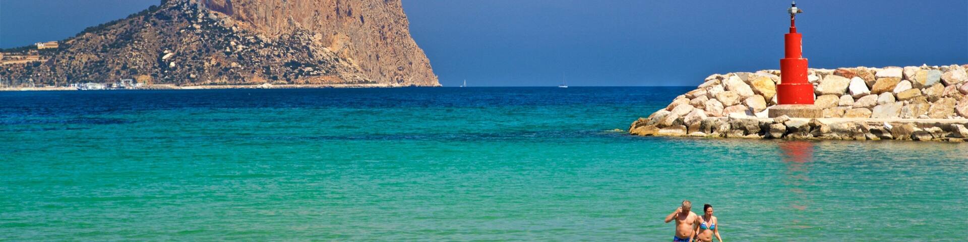Puerto Blanco Beach which includes mountains, general coastal views and swimming