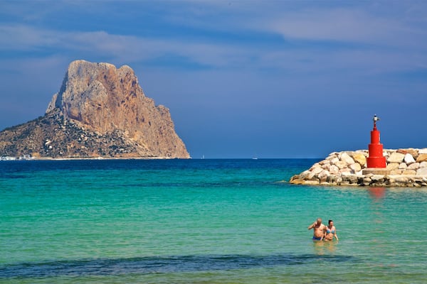 Puerto Blanco Beach which includes mountains, general coastal views and swimming