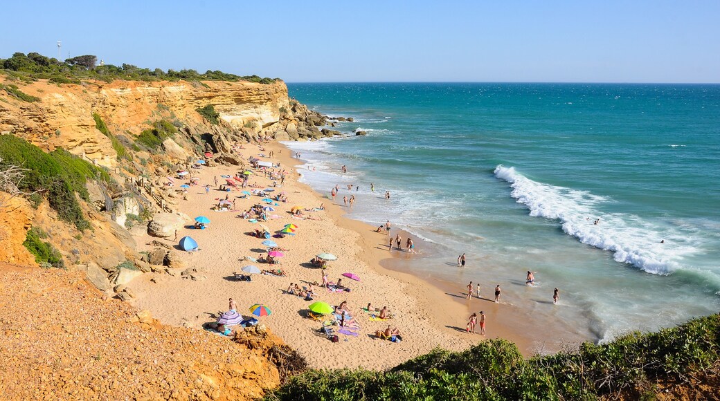 Calas de Roche, beautiful coves in Conil de la Frontera, Cadiz (Spain); Shutterstock ID 1143930011; Purchase Order: -