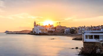 Beautiful Sitges at sunset, Catalonia, Spain
