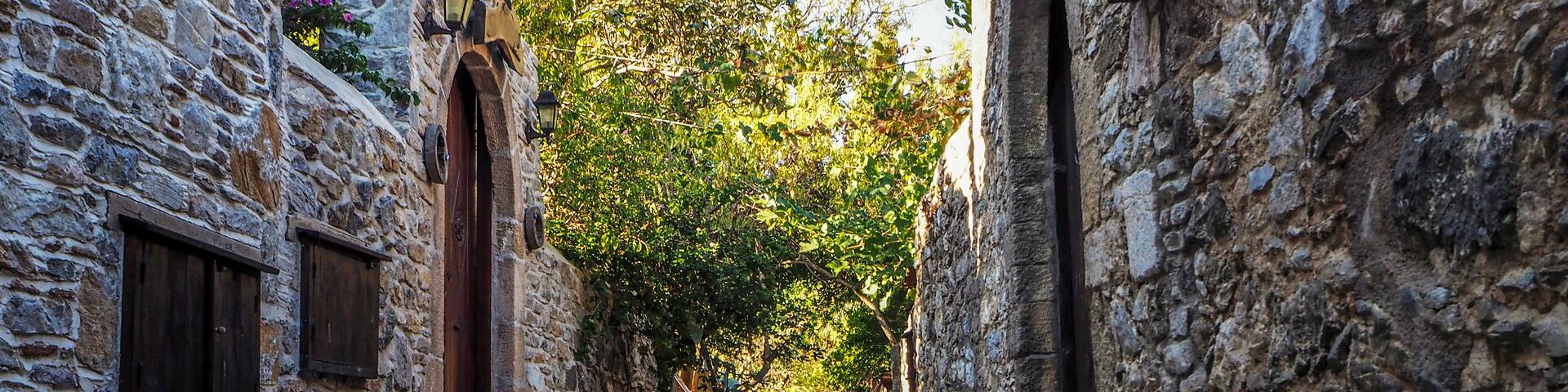 The old town of Datça and its streets and houses made with local stonework