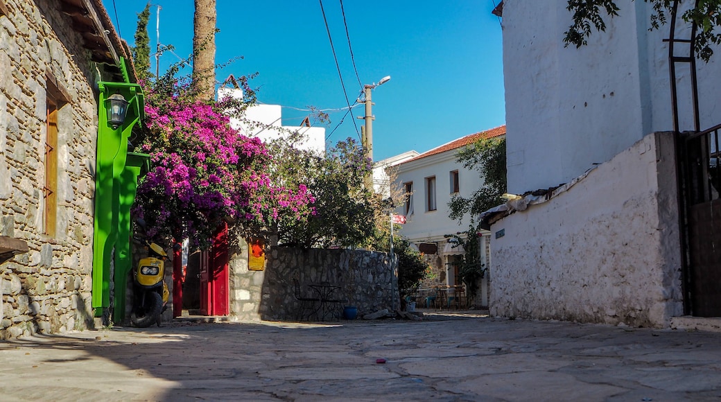 The old town of Datça and its streets and houses made with local stonework