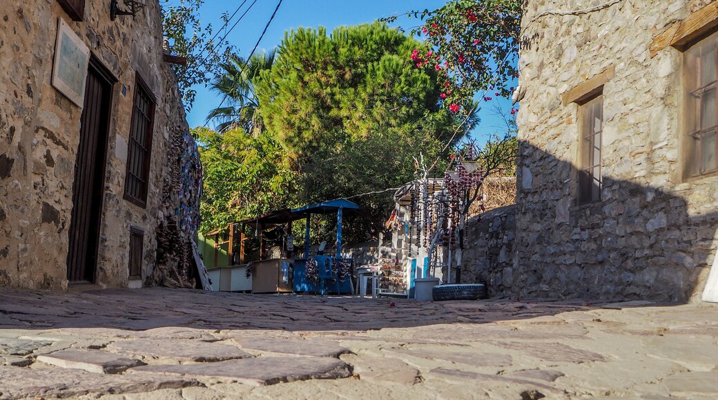 The old town of Datça and its streets and houses made with local stonework