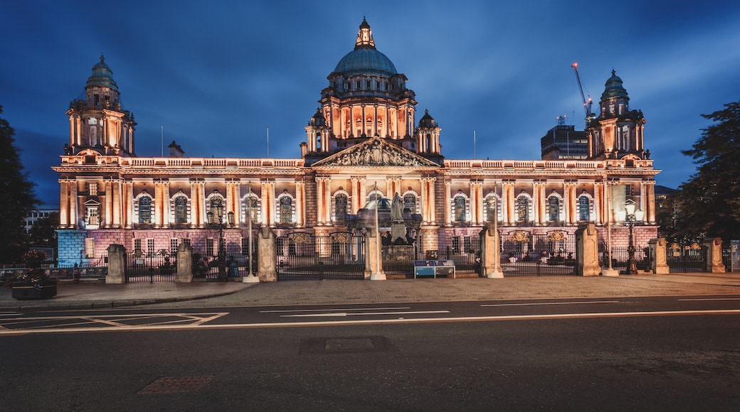 Illuminated Belfast City Hall, Belfast, Northern Ireland