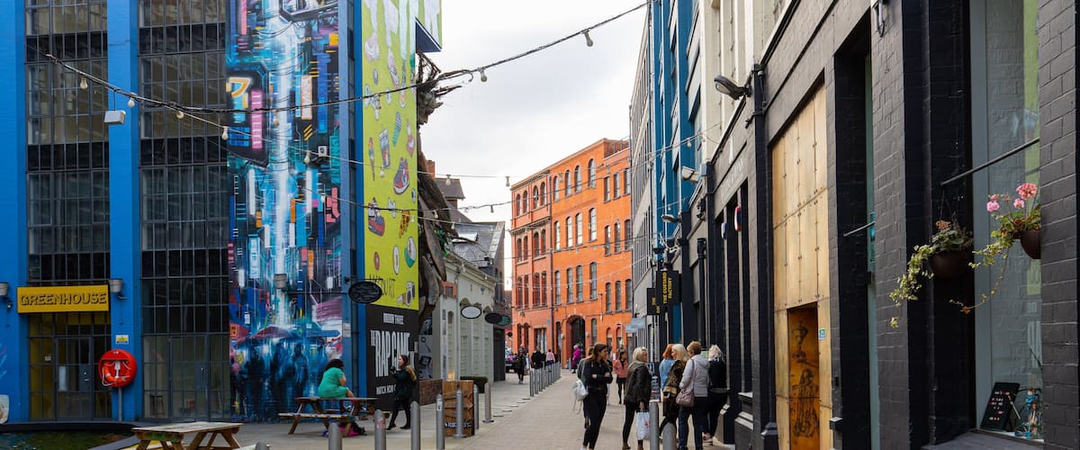 Digbeth featuring a city and street scenes