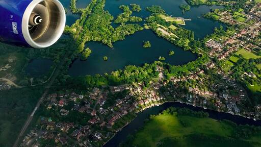 Gorgeous view just after taking off from London Heathrow bound for Washington Dulles.