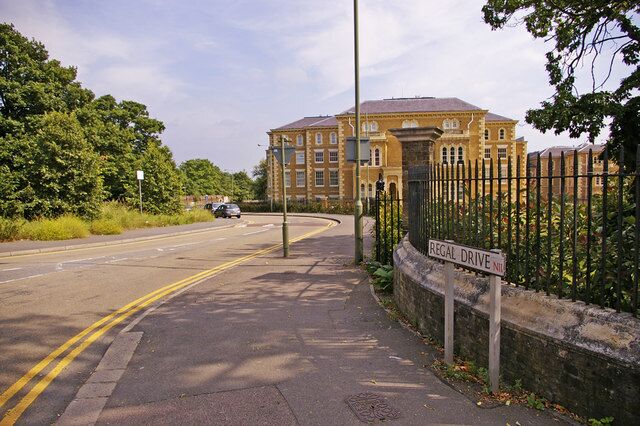 Regal Drive, Friern Barnet, London N11 Looking down Regal Drive, part of a fairly new development/renovation of existing buildings on the site of the old Colney Hatch Hospital.