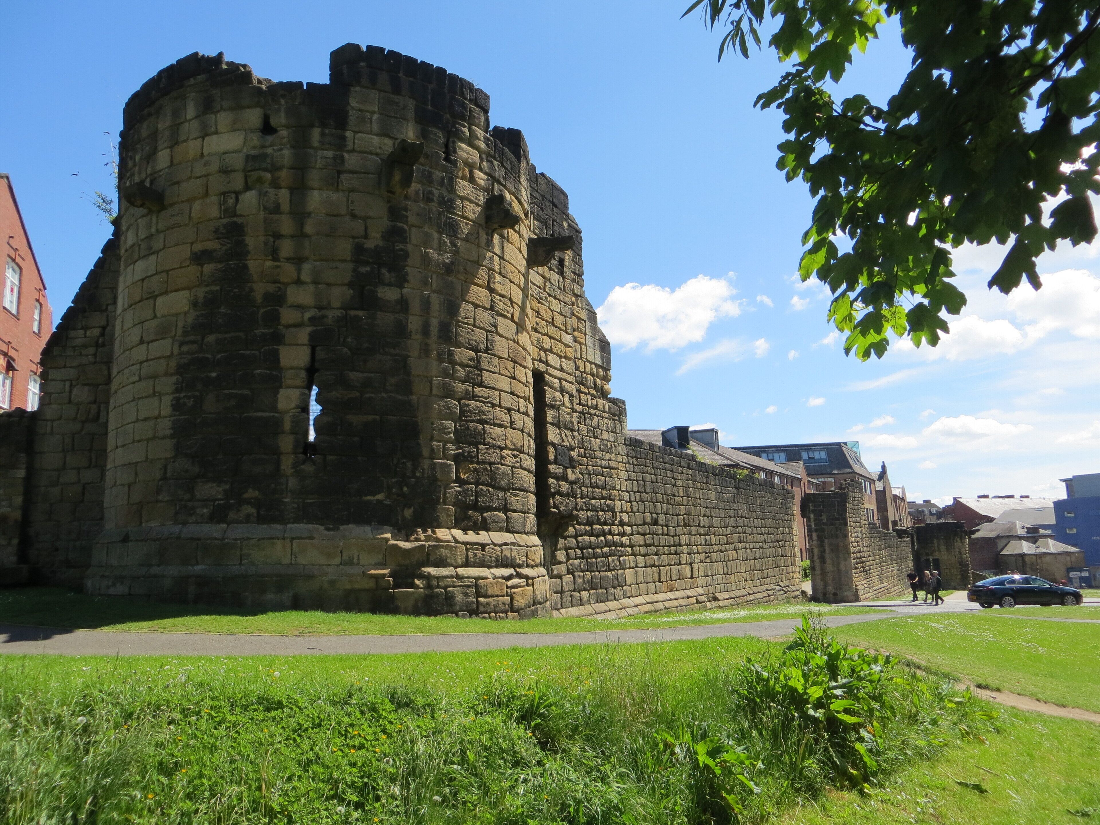 Herber Tower looking towards Durham Tower, Newcastle upon Tyne city walls