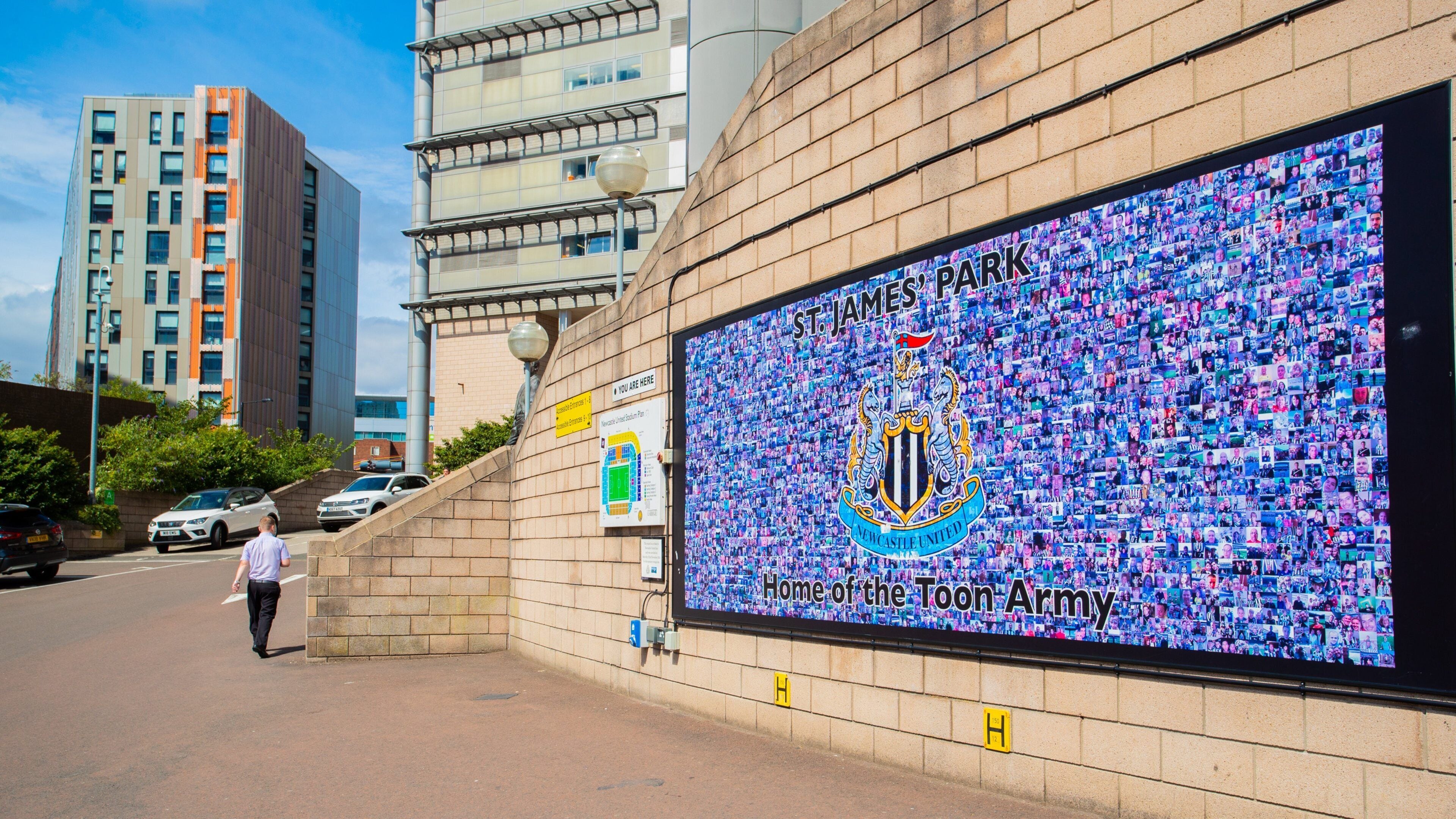 Newcastle City Center showing signage