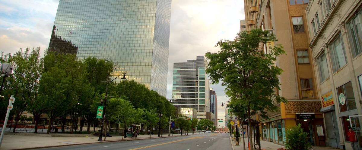 Centre-ville de Newark qui includes ville et building