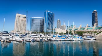 Marina District featuring a bay or harbor