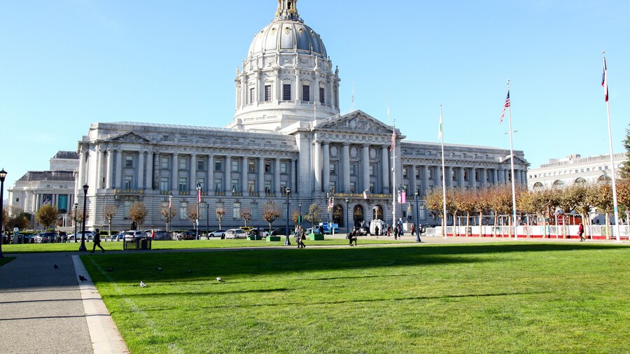 California,USA-December 13,2018 :San Francisco city hall is big and famous in California,USA.