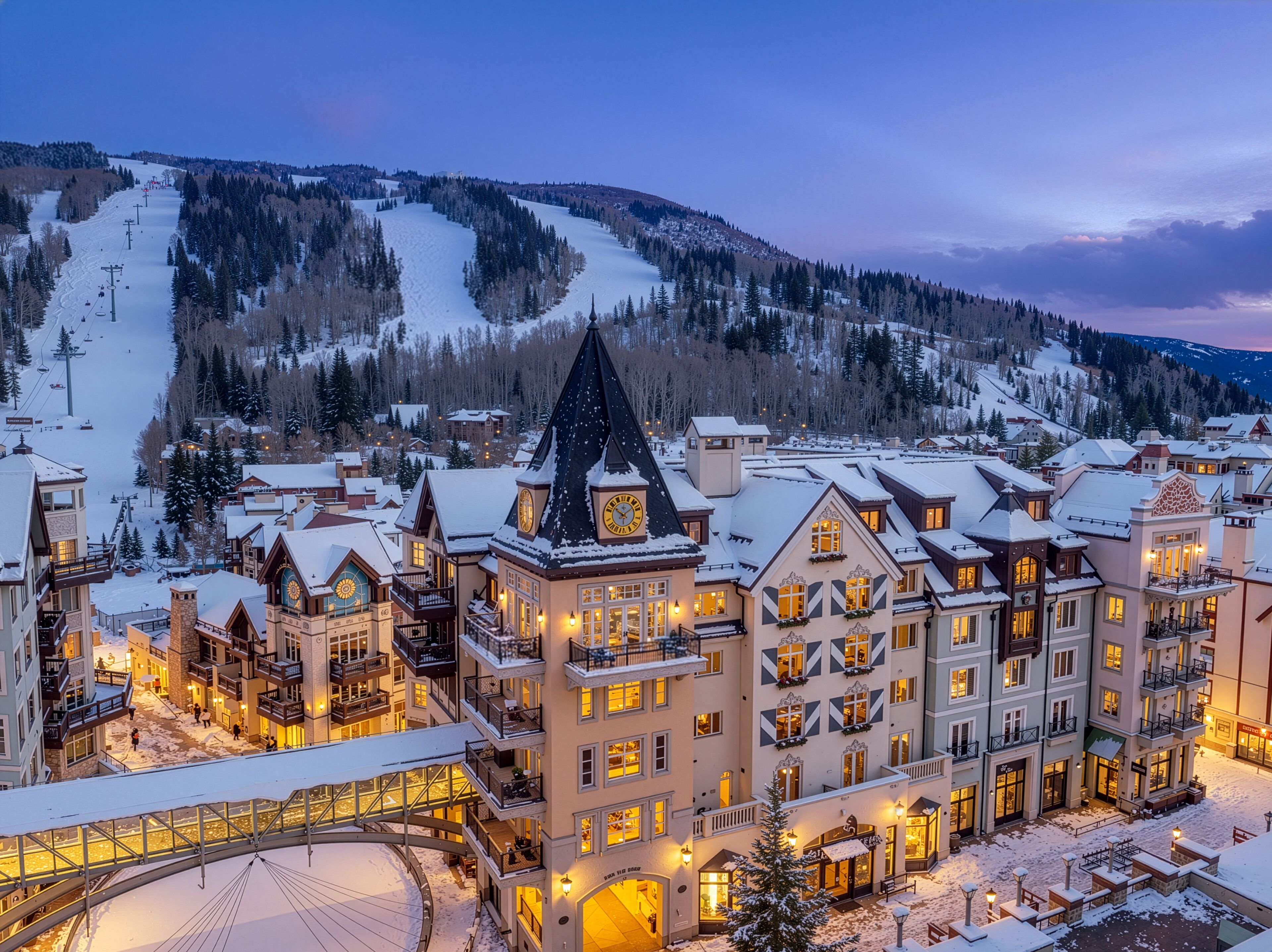 Winter Sunset at Lionshead, Vail CO 02