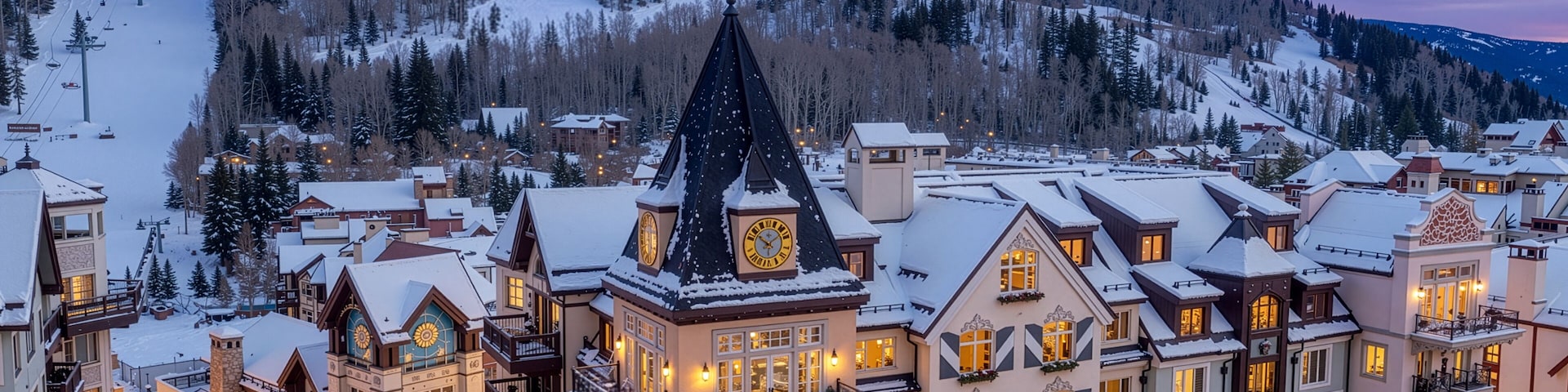 Winter Sunset at Lionshead, Vail CO 02