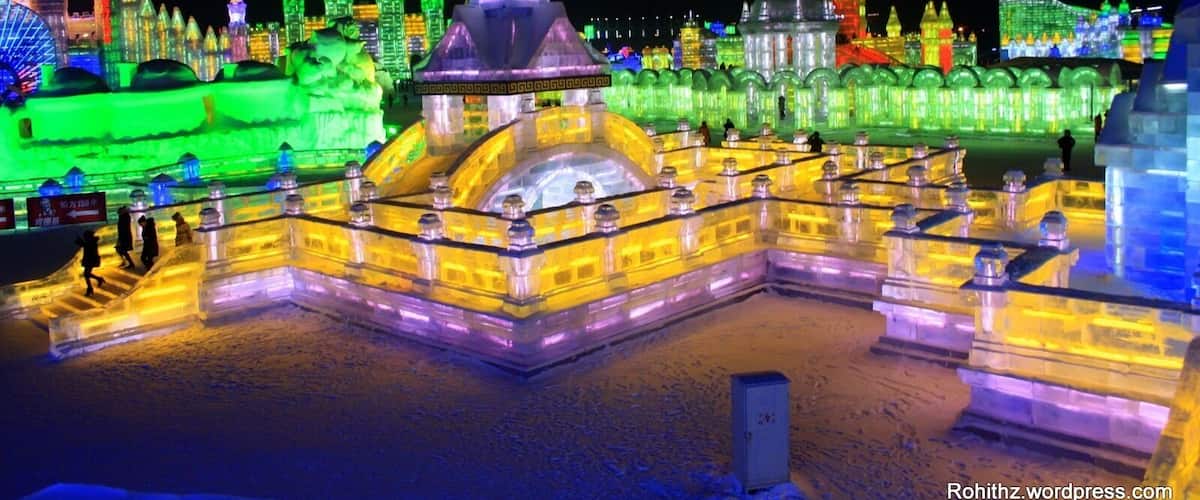 Harbin is located in the northeast frontier of china and is the capital of Heilongjiang province.it is one of the coldest cities in china. winter here is long & the mercury in the winter(dec to mid of february) gradually drops to -25 to -35 degree centigrade..