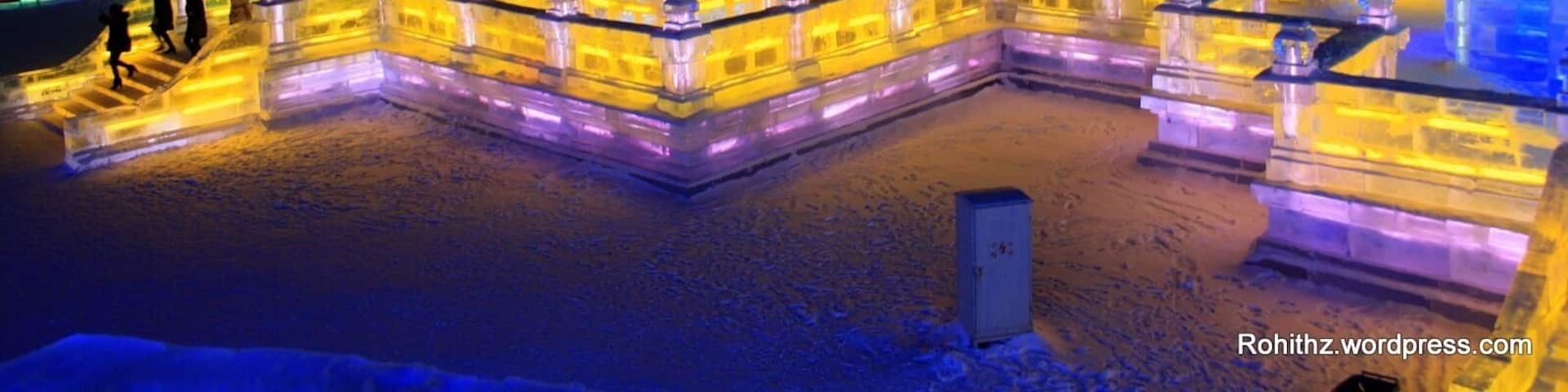 Harbin is located in the northeast frontier of china and is the capital of Heilongjiang province.it is one of the coldest cities in china. winter here is long & the mercury in the winter(dec to mid of february) gradually drops to -25 to -35 degree centigrade..