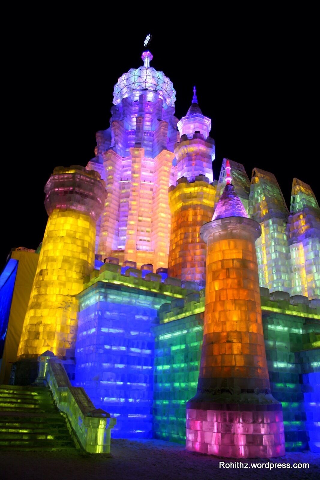 For the 1st time in my life I have been to such a place,where everything is ice and everything is in ice.the festival featured giant pagodas, skyscrapers, an Egyptian Sphinx and even a full-scale Disney castle ,birds nest,colosseums and a lot more rendered entirely in ice.the event also offers a wide range of wintry activities, including ice swimming(in songjiang river), hot air ballooning and other sports, as well as a fireworks display.