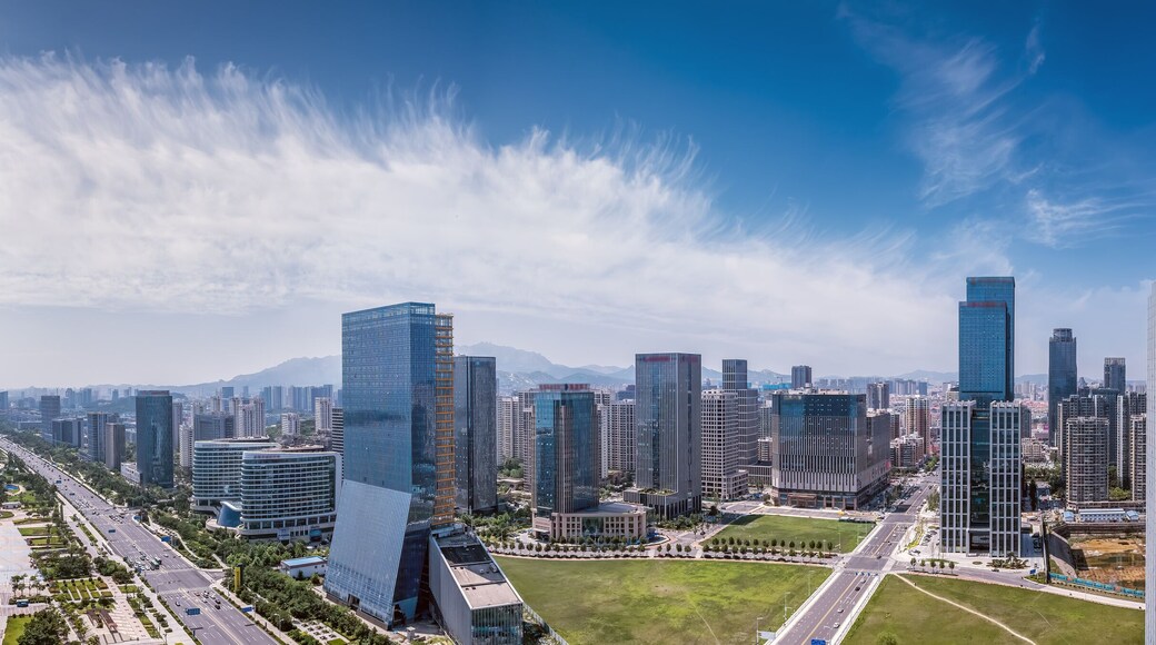 Aerospace Qingdao West Coast New District City panoramic large format