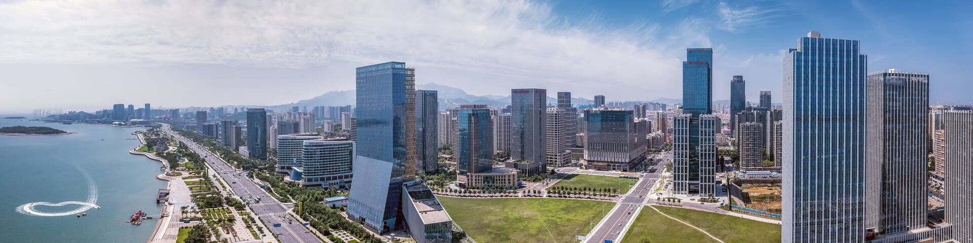 Aerospace Qingdao West Coast New District City panoramic large format