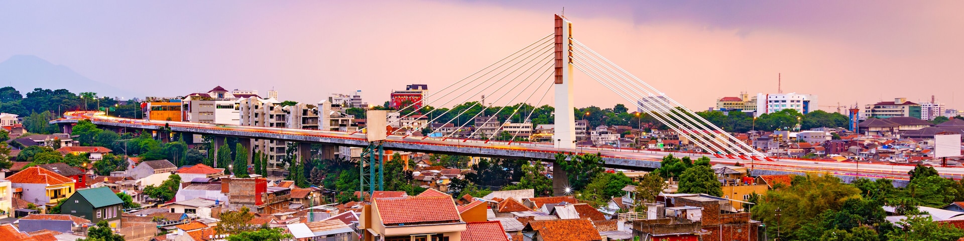 Pasupati Bridge or Pasupati Overpass in Bandung, West Java, Indonesia