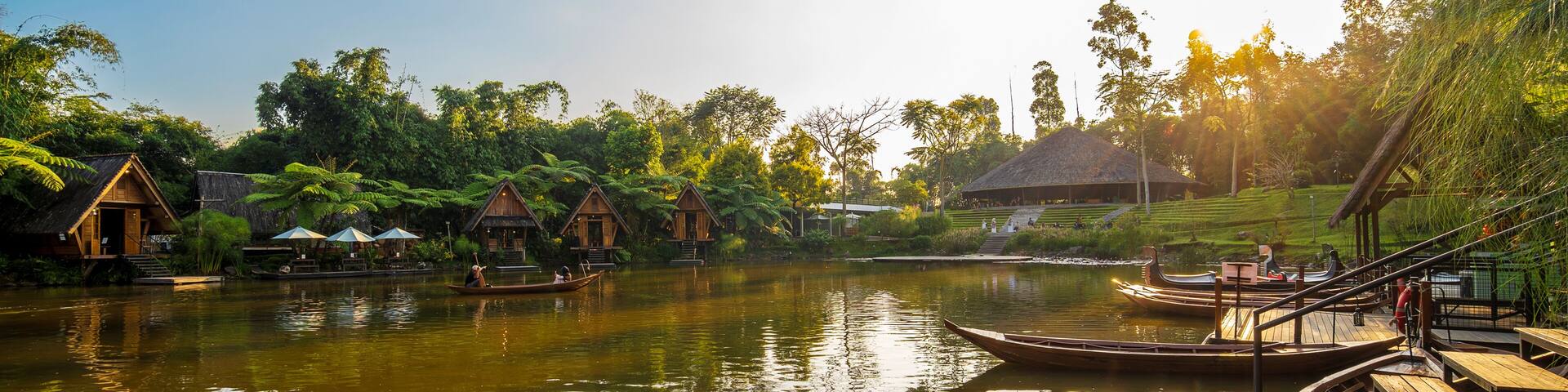 Beautiful landscape at Dusun Bambu, Bandung, Indonesia.