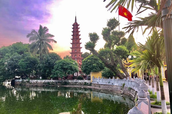 Beautiful pagoda in Hanoi... possible to walk but recommend to have a motorbike take you as it’s just outside of the main city area and easy to rent or hail someone to take you. Worth the views!