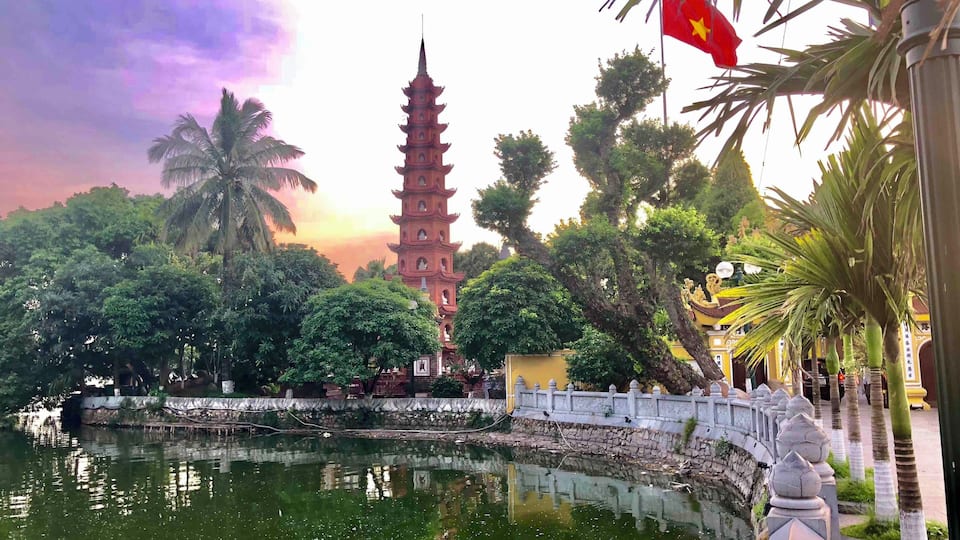 Beautiful pagoda in Hanoi... possible to walk but recommend to have a motorbike take you as it’s just outside of the main city area and easy to rent or hail someone to take you. Worth the views!