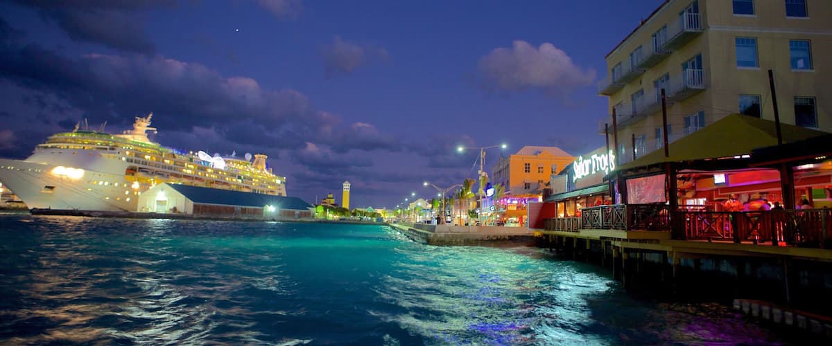 Nassau which includes cruising, night scenes and general coastal views